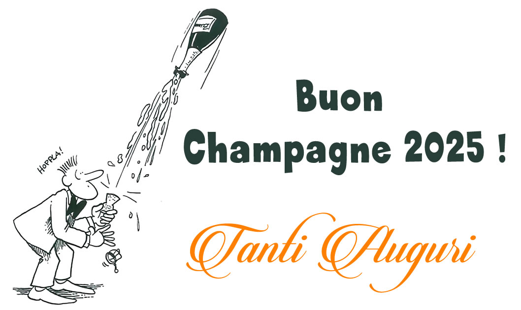 Clipart divertente Buon Champagne 2025.