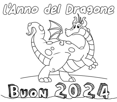 Disegno astrologico cinese 2024 l'anno del dragone